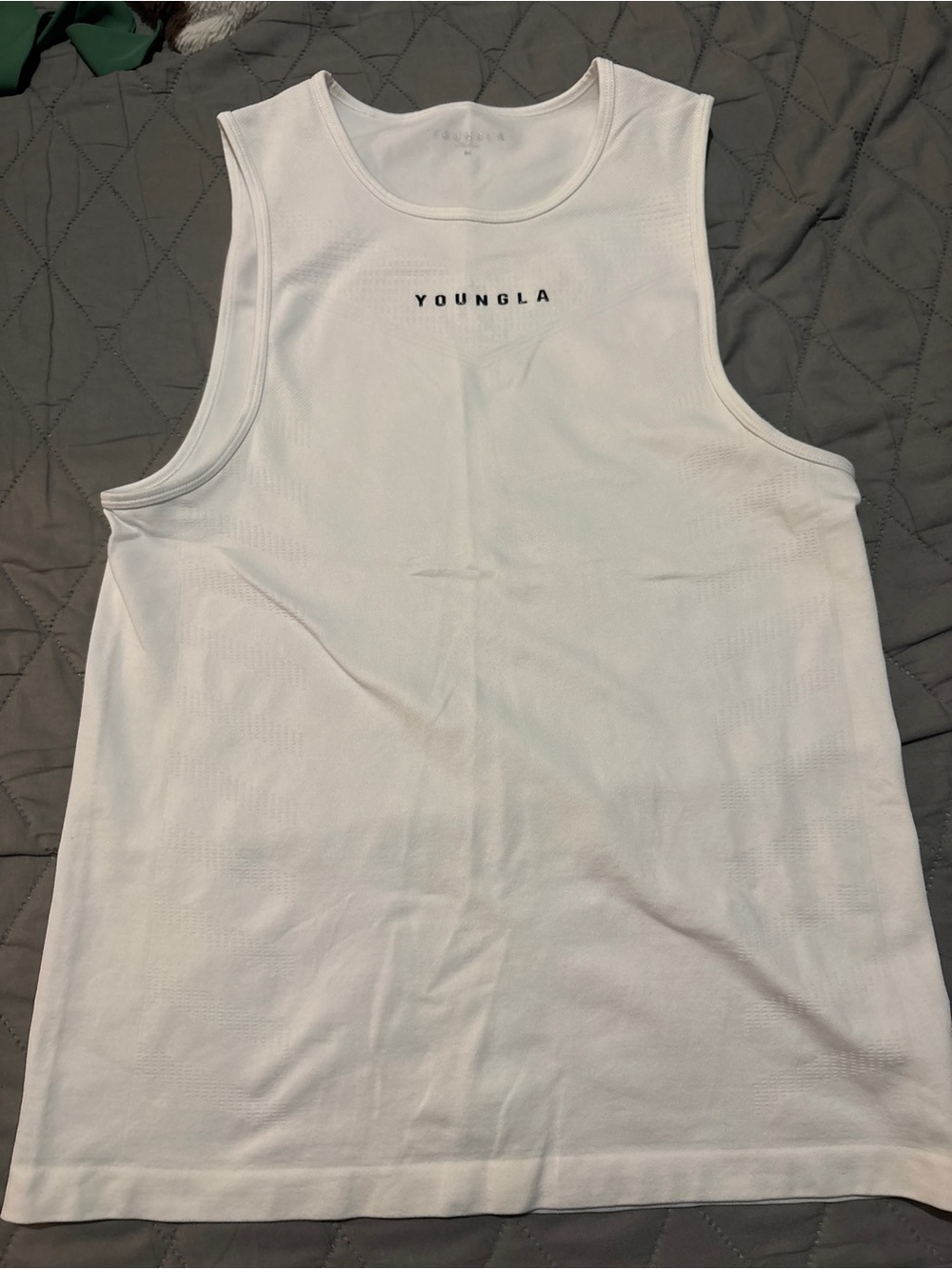 YoungLA White Sleeveless Athletic Tank Top
